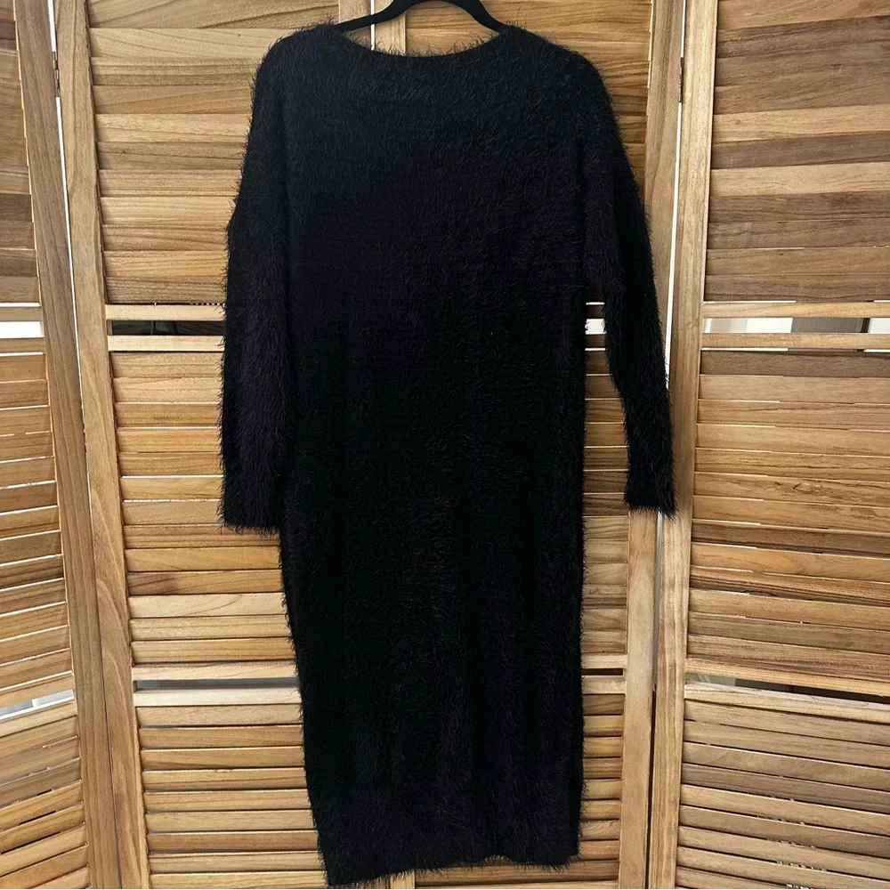Rare Farm Rio Fuzzy Sweater Dress Bird Print in black size S - Picture 4 of 4